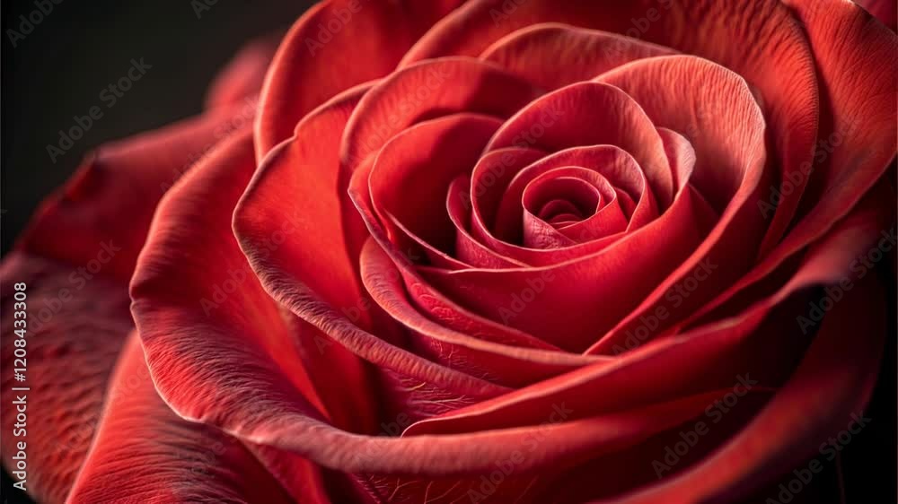 Elegant Red Rose In Dark Moody Setting With Textural Detail Elegant Red Rose In Dark Moody Setting With Textural Detail