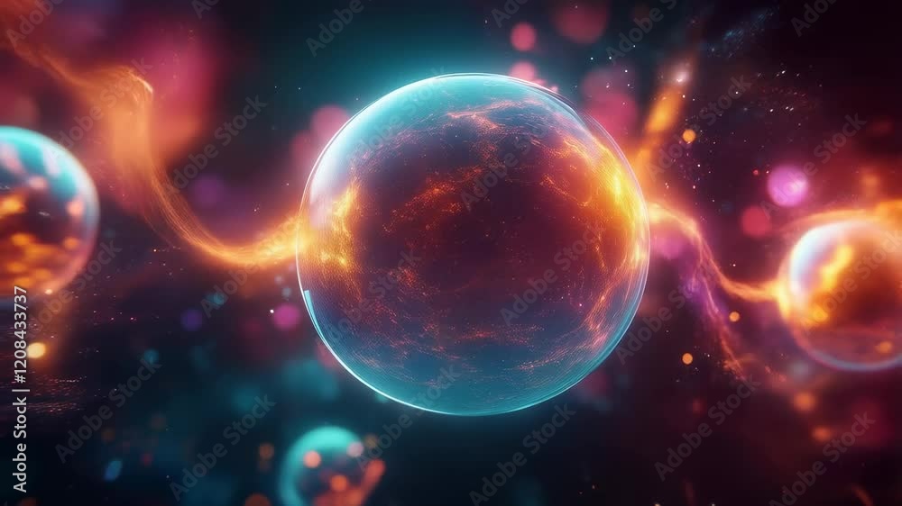 Exploring the Mystical Flow of Cosmic Energy Spheres in Space Exploring the Mystical Flow of Cosmic Energy Spheres in Space