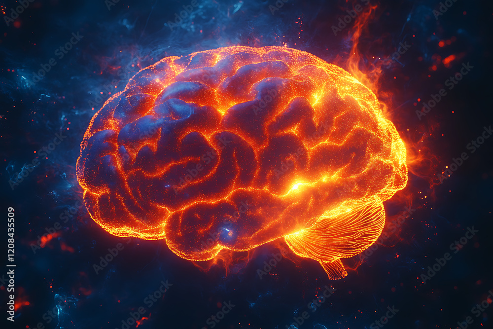neon illustration of brain, abstract digital lines and data inspired elements, cyberpunk theme, bright orange and blue glow, high detail, artistic and futuristic aesthetic
neon illustration of brain, abstract digital lines and data inspired elements, cyberpunk theme, bright orange and blue glow, high detail, artistic and futuristic aesthetic