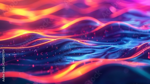Neon Waves Background