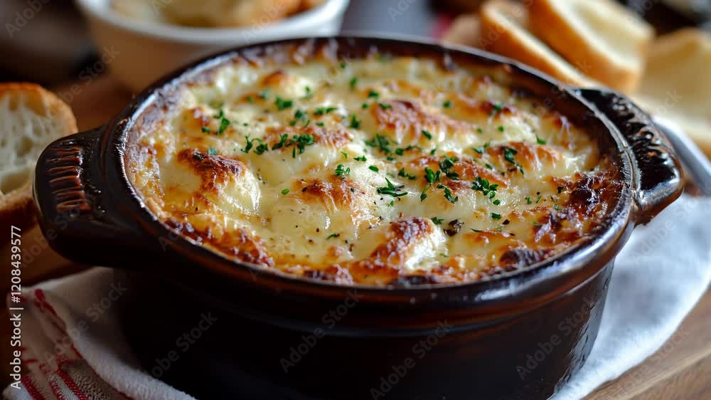 Cassolette gratiné de poisson ou st jacques. Fish or scallop cassolette au gratin.	