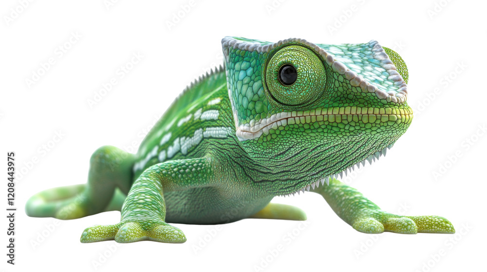 Fototapeta premium green iguana isolated on white background