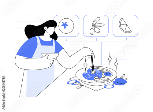 Food styling isolated cartoon vector illustrations.