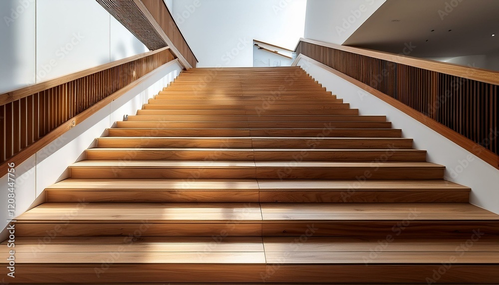 a modern wooden staircase design with sleek floating st against a minimalist background a modern wooden staircase design with sleek floating st against a minimalist background