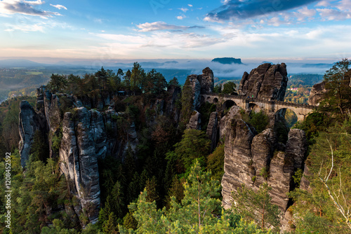 Bastei in der Landschaft