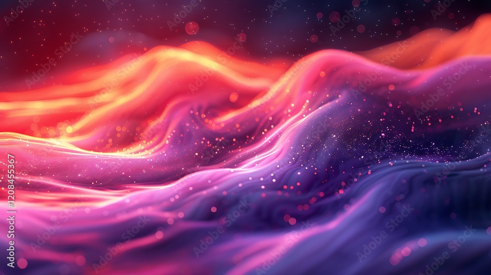 Big Neon Wave Background