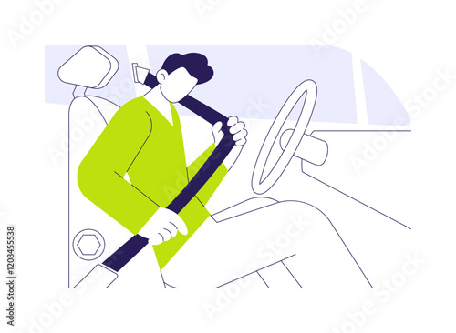 Seat belt laws abstract concept vector illustration.