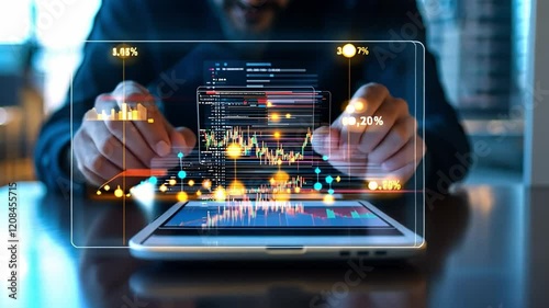 Analyzing financial data on digital devices with advanced technology