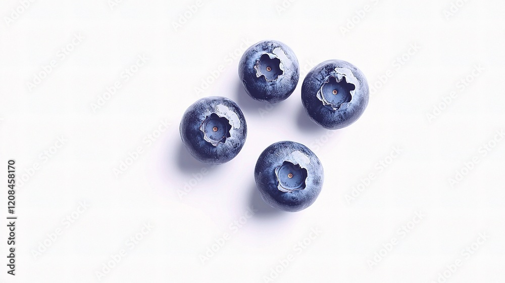 Fresh Blueberries Isolated on White Background for Culinary Use Fresh Blueberries Isolated on White Background for Culinary Use