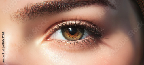 close up of woman eyes and eye with beautiful makeup
