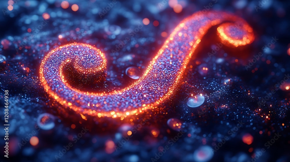 glowing spiral of light, shimmering with vibrant energy.