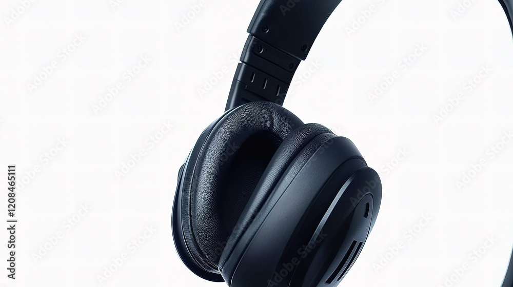 Black Headphones with Microphone for Call Center Use and Communication Black Headphones with Microphone for Call Center Use and Communication