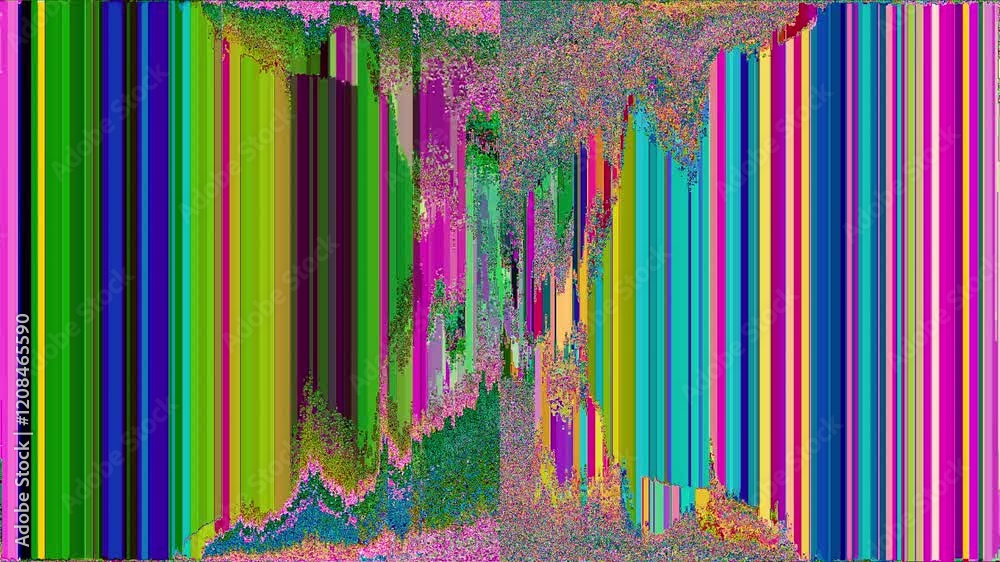 Glitching abstract colorful background animation