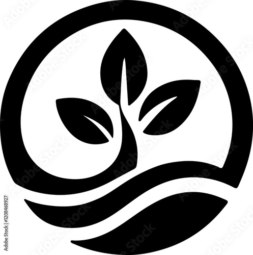 vector illustration design image icon logo symbol abstract modern plant floral ecosystem