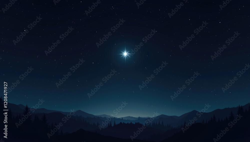 A lone star shining in a pitch-black sky. Motherless illustration, HD Backgrounds A lone star shining in a pitch-black sky. Motherless illustration, HD Backgrounds