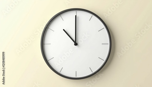 A clock with no hands mounted on a plain wall. Motherless illustration, HD Backgrounds