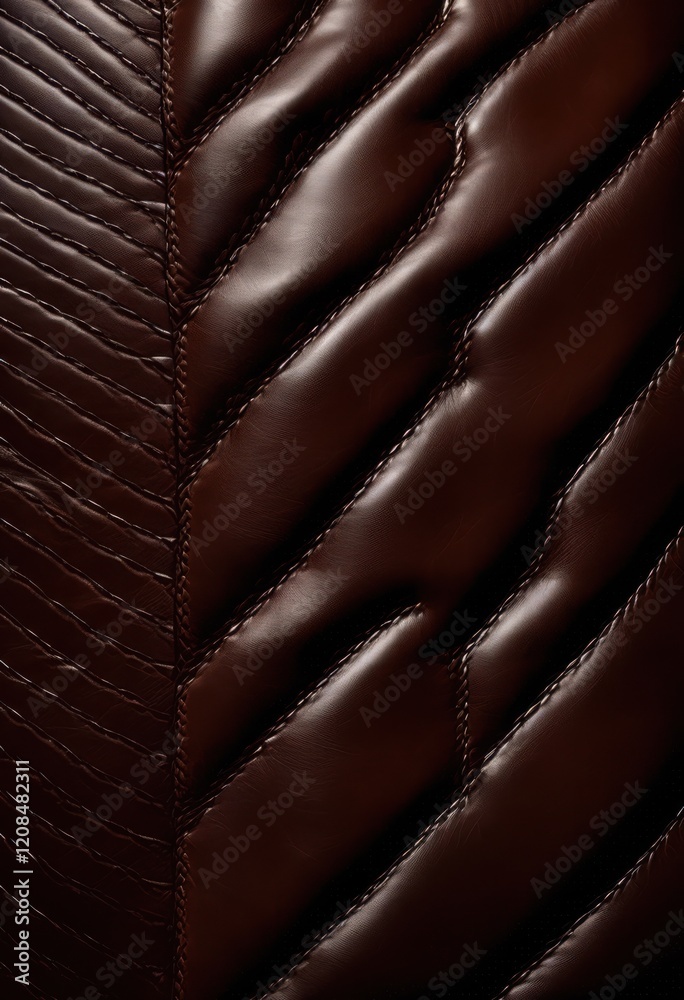 Naklejka premium close luxurious leather showcasing dynamic textures visually appealing details, luxury, finish, surface, design, pattern, shine, color, richness