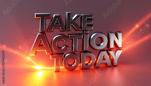 Take Action Today Motivational Message Design