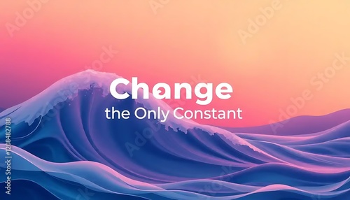 Abstract Wave Art Depicting Change As The Only Constant
