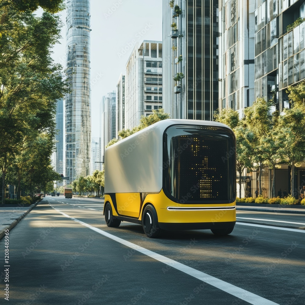 Fototapeta premium Game-Changing Ways AI is Transforming Last-Mile Delivery in Urban Areas