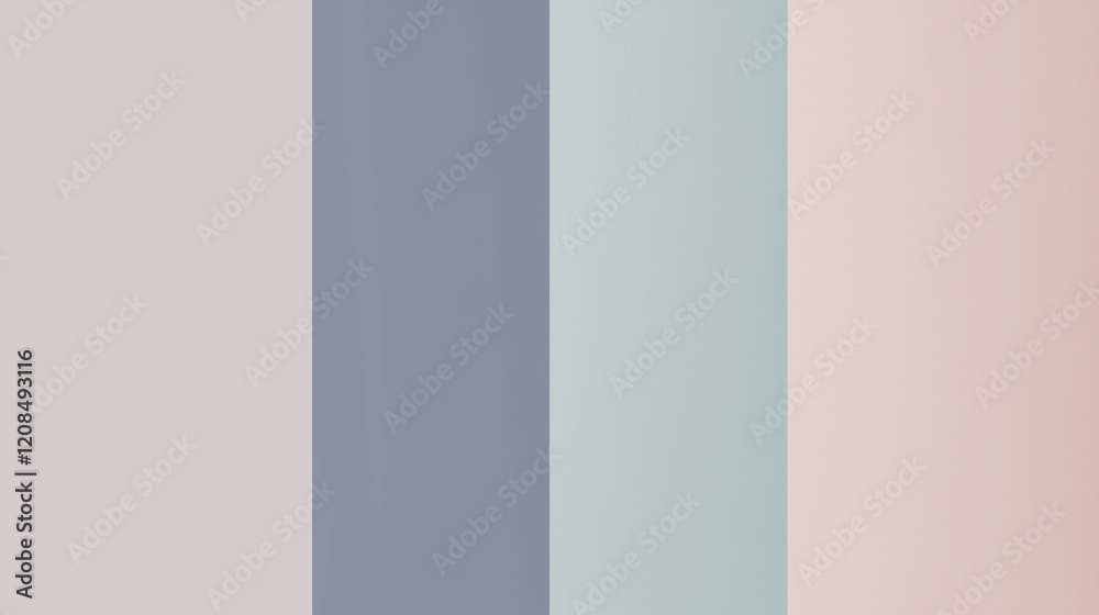 Vertical stripes of solid pastel colors creating a stylish and modern palette for design projects, featuring pink, purple, green, and beige tones Vertical stripes of solid pastel colors creating a stylish and modern palette for design projects, featuring pink, purple, green, and beige tones