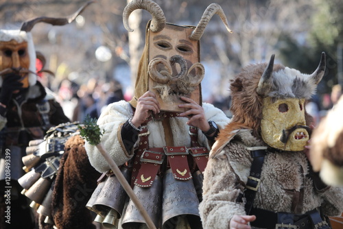 Cuadro en lienzo The Surva masquerade games festival in Sofia, Bulgaria