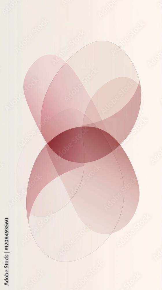 Abstract pink and red overlapping shapes create a dynamic and visually appealing composition against a soft, neutral background, conveying a sense of fluidity and modern design Abstract pink and red overlapping shapes create a dynamic and visually appealing composition against a soft, neutral background, conveying a sense of fluidity and modern design