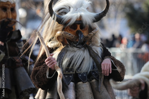 Cuadro en lienzo The Surva masquerade games festival in Sofia, Bulgaria