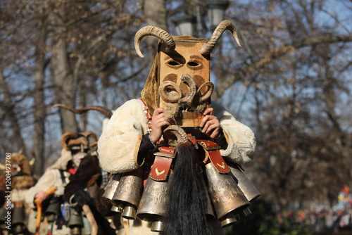 Fotografía The Surva masquerade games festival in Sofia, Bulgaria