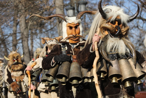 Cuadro en lienzo The Surva masquerade games festival in Sofia, Bulgaria