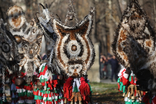 Cuadro en lienzo The Surva masquerade games festival in Sofia, Bulgaria
