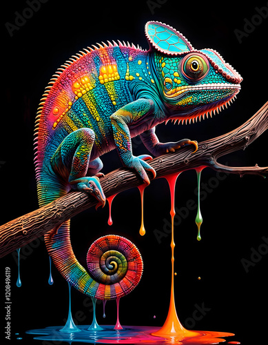 colorful chameleon