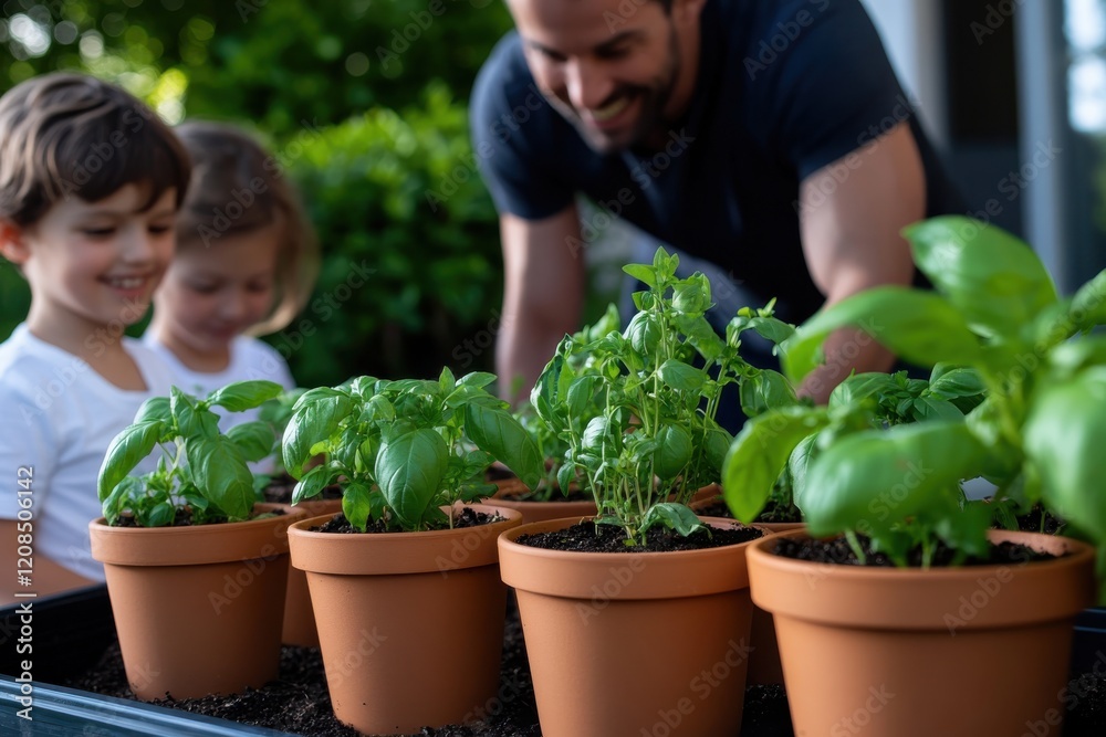 custom made wallpaper toronto digitalA father and his children delight in gardening activities, emphasizing family bonding and the joys of nature, fostering valuable lessons about care and nurturing.