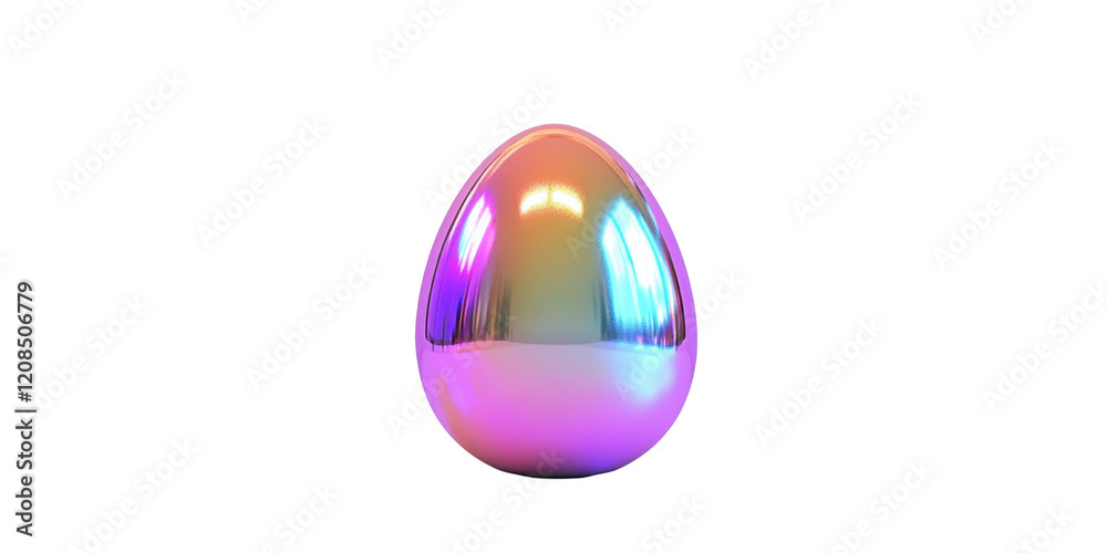 Iridescent Holographic Egg Shiny Pastel Rainbow Ovoid 3D Render Iridescent Holographic Egg Shiny Pastel Rainbow Ovoid 3D Render