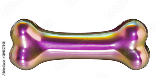 Iridescent Purple and Gold Bone Shape Abstract Background