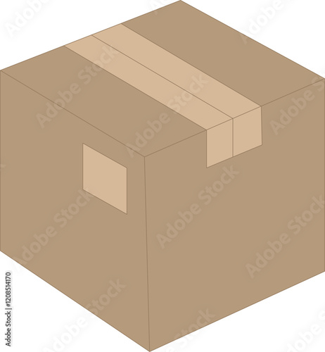 Closed package delivery cardboard carton