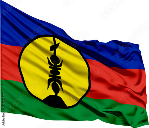 waving flag of New Caledonia, national symbol