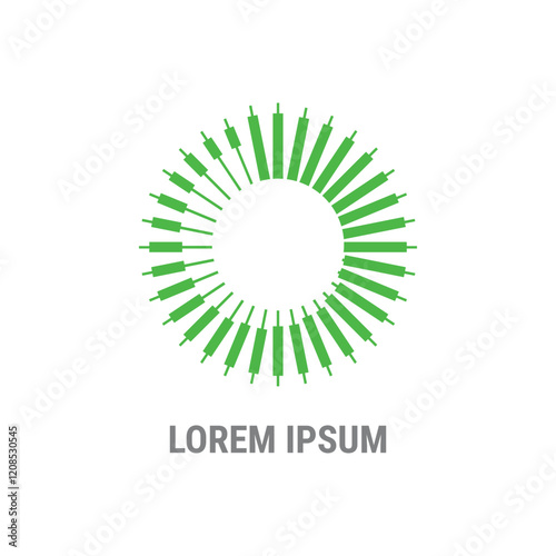 rotating candle stick design logo