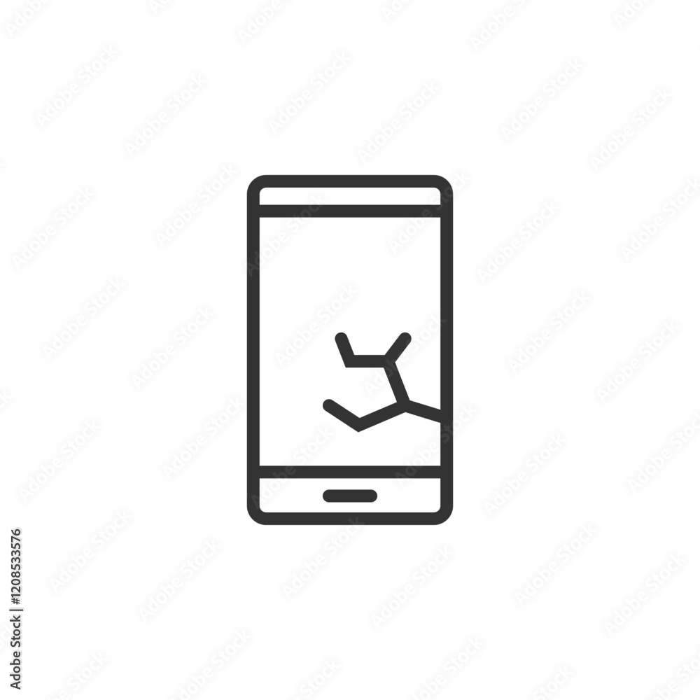 Mobile graph icon depicting financial analytics and data trends Mobile graph icon depicting financial analytics and data trends