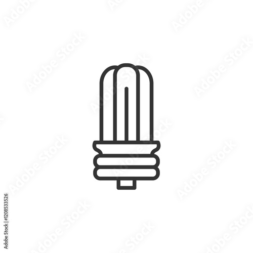 Energy-efficient minimalist led light bulb icon for sustainable power solutions