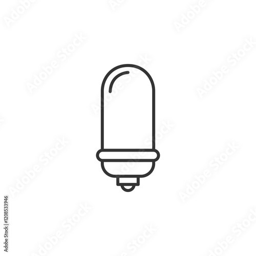 Minimalist led bulb outline on white background for energy efficiency concepts