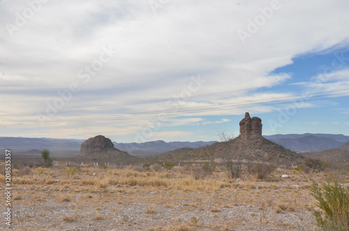 Landscape of a hill in Torrecillas municipality of Cuencamé, Durango, Mexico