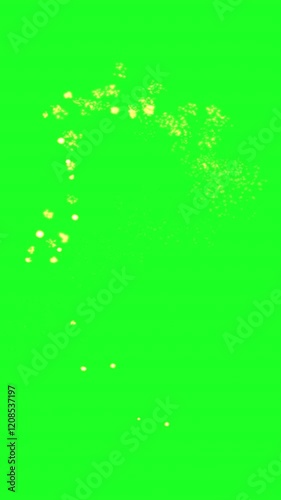Shining Sparks On A Green Screen vertical video