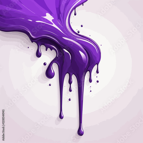 Seamless purple dripping liquid, moving liquid, splashing liquid, vector and illustration.