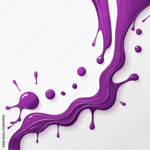 Seamless purple dripping liquid, moving liquid, splashing liquid, vector and illustration.