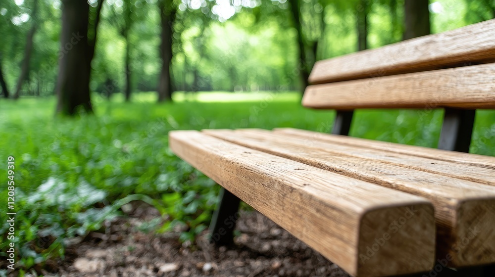 Park bench, summer, green trees, relaxation Park bench, summer, green trees, relaxation