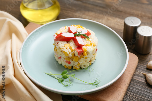 Delicious crab stick salad ...