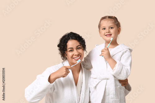 Little girl and her mother ...