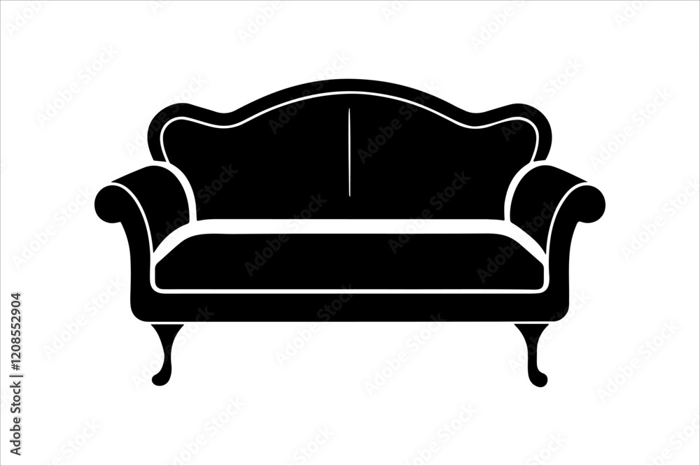Sofa silhouettes set, couch pack of vector silhouette design, isolated background. Sofa silhouettes set, couch pack of vector silhouette design, isolated background.