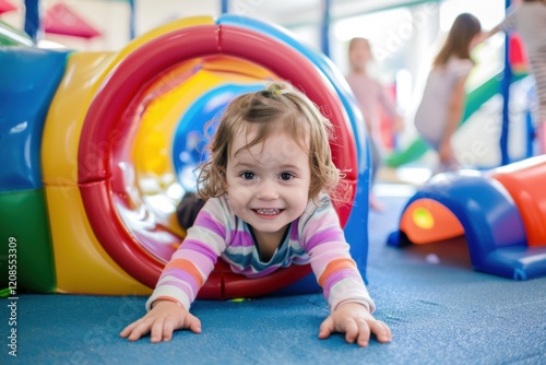 Children Playing in an Indoor Playroom